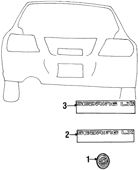 Exterior Trim - Rear Bumper for 2000 Chrysler Sebring #0