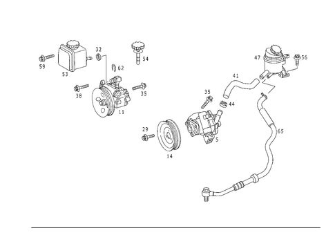 Power Steering Pump for 1999 Mercedes-Benz ML 320 #0