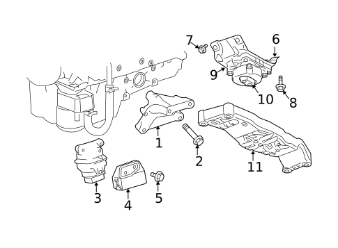 Engine & Trans Mounting for 2010 Dodge Charger #0