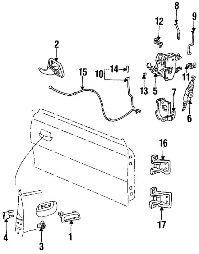 F5UZ1521812BA - Body: Lock for Ford: E-150 Econoline, E-150 Econoline Club Wagon, E-250 Econoline, E-350 Econoline, E-350 Econoline Club Wagon, Mustang Image