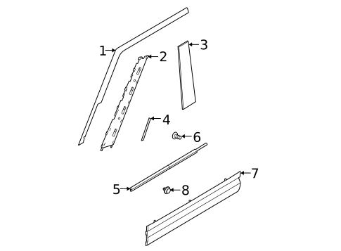 Exterior Trim - Front Door for 2020 Land Rover Defender 90 #0