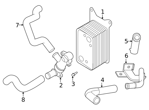 Oil Cooler for 2023 Hyundai Santa Cruz #0