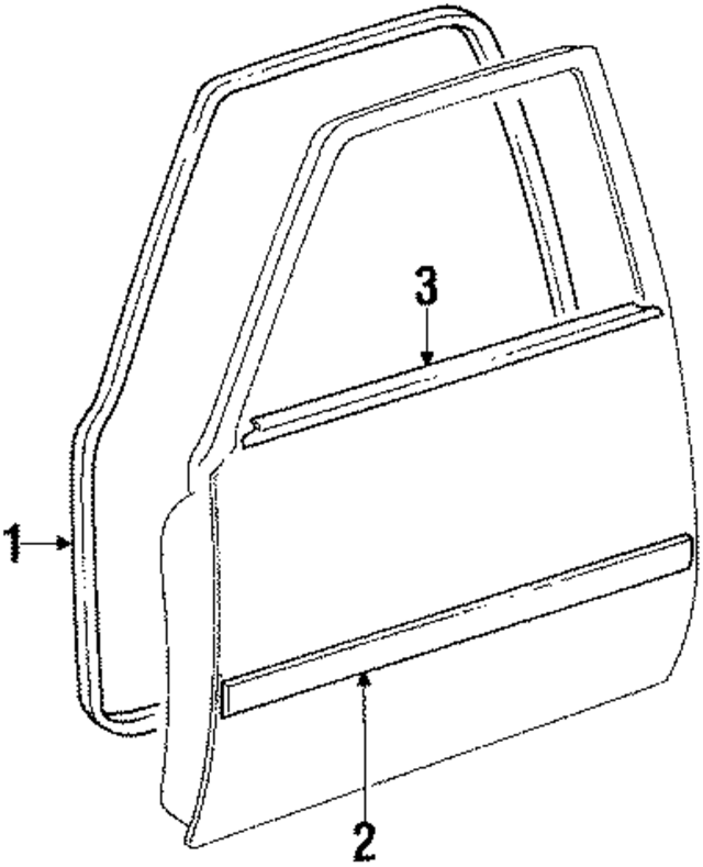 94841373 - Body: Weatherstrip for GM Image
