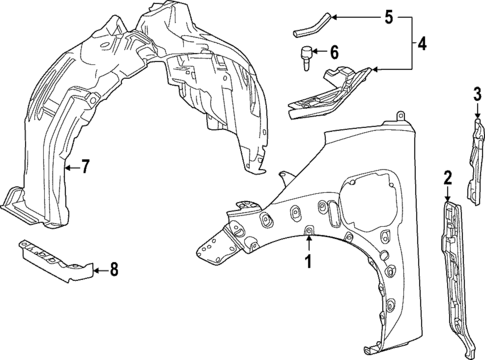 Fender & Components for 2025 Toyota bZ4X #0