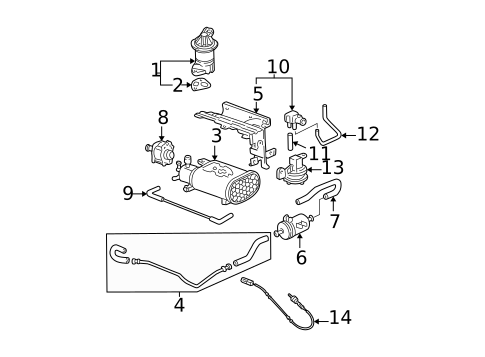 Emission Components for 2003 Honda Civic #0