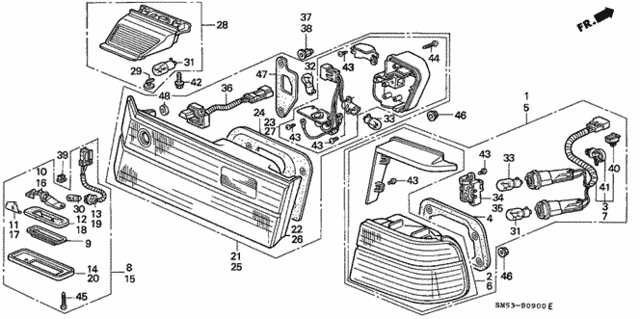 Taillight for 1991 Honda Accord #0