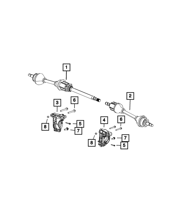 68252424AA - : Axle Half Shaft, Right for Mopar Image