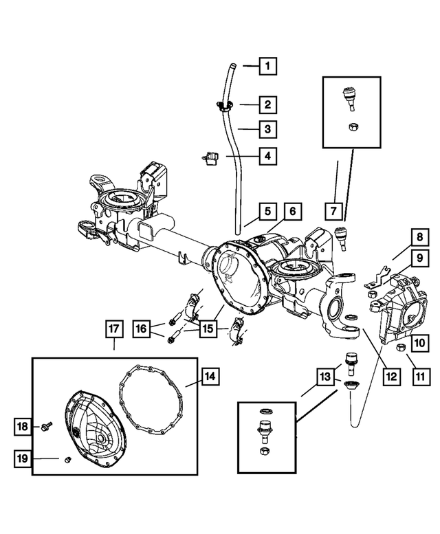 6032633AB - Front Suspension &amp; Drive: Vent Tube Clip for Mopar Image