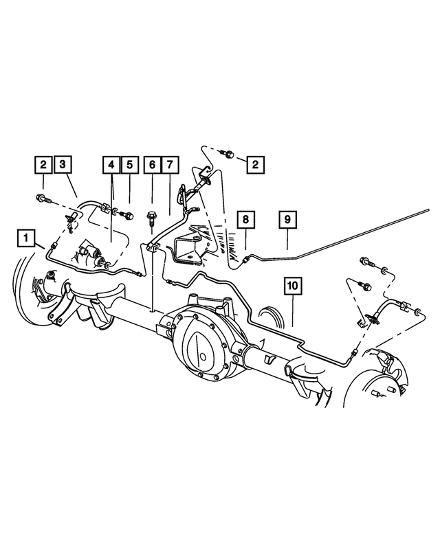 52009353AB - : Brake Tube, Left for Mopar Image