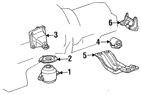Engine & Trans Mounting for 1994 Mercedes-Benz S 320 #0