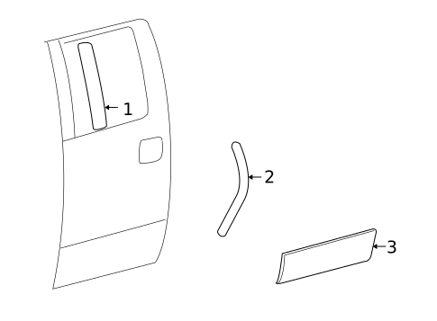 Exterior Trim - Rear Door for 2007 Lincoln Mark LT #0