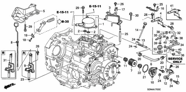 AT Oil Level Gauge (V6) for 2003 Honda Accord #0