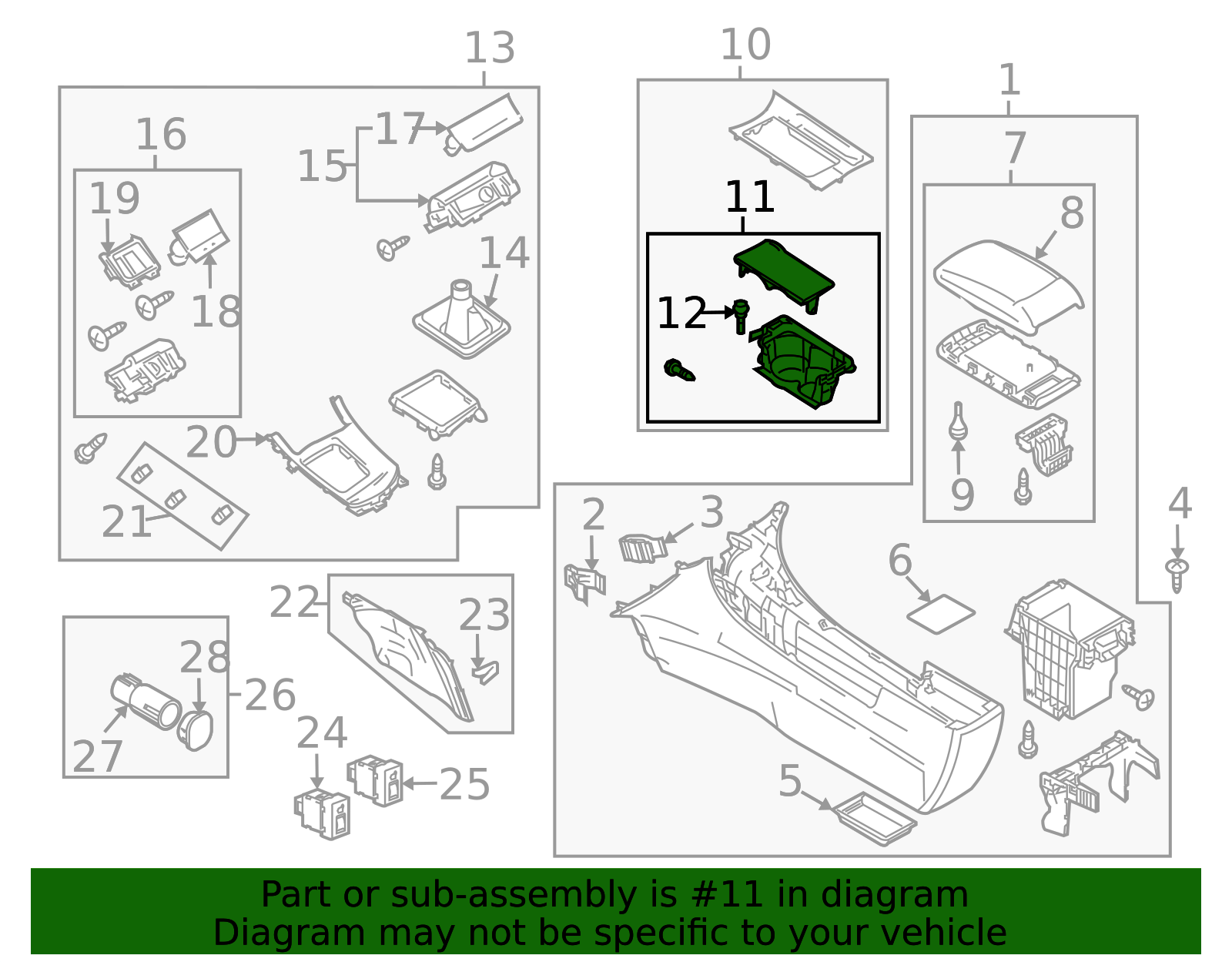BBM4-64-39XB - Cup Holder 2010-2013 Mazda 3 | Mazda-Parts