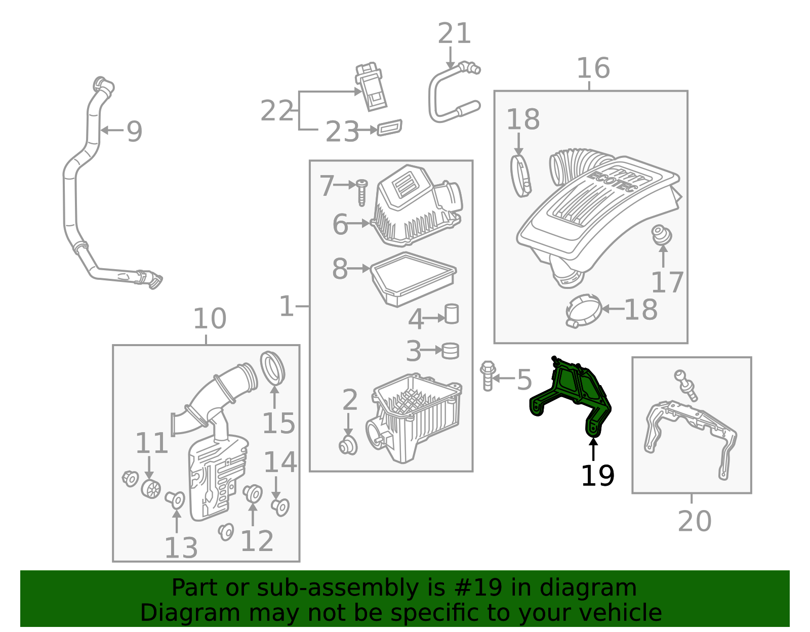 2010-2017 GM Air Cleaner Outlet Duct Bracket 15950819 | OEM Parts Online
