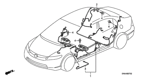 Wire Harness (3) for 2009 Honda Civic #0