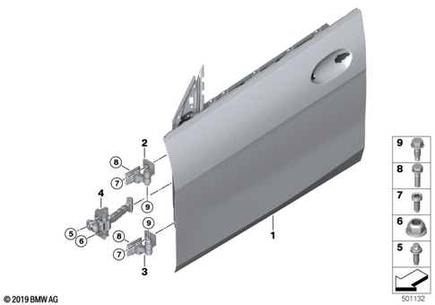 Door, Front for 2019 BMW 228iX #0