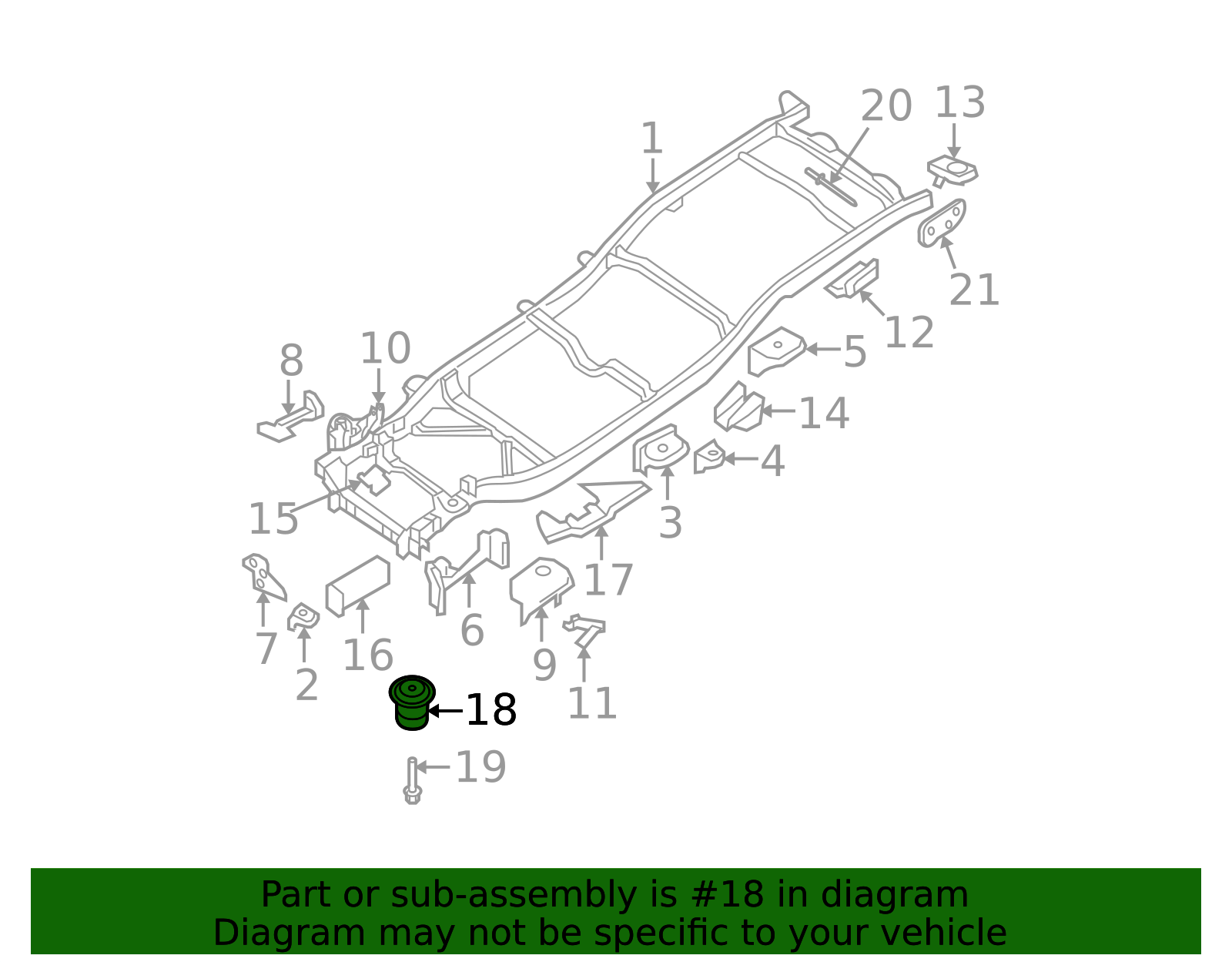 Genuine Cab Mounting Insulator (d40 D41 Frontier) - 95510-ZP50B
