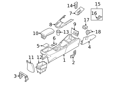 Center Console for 2011 Kia Forte #0