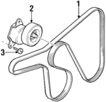 F8RZ8620BA - Cooling System: Drive Belt for FORD Image