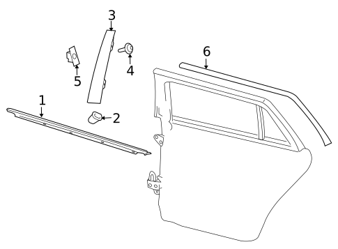 Exterior Trim - Rear Door for 2012 Volkswagen Jetta #0