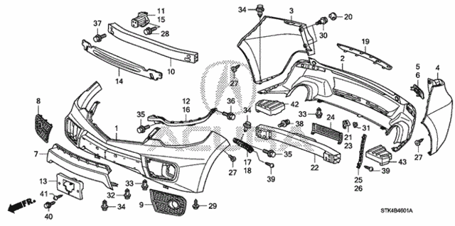 Bumpers (2) for 2012 Acura RDX #0