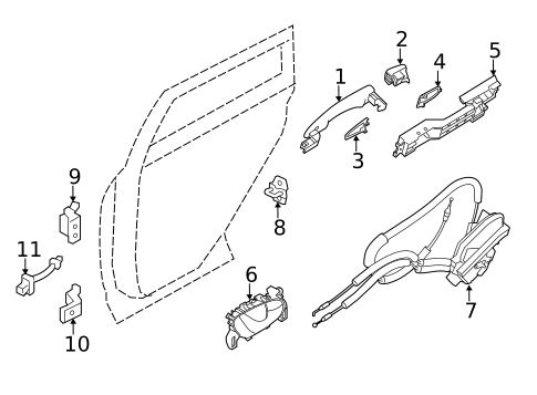 Lock & Hardware for 2021 Nissan Qashqai #1