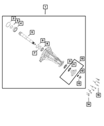 5143735AB - 545RFE; 5-Speed; Automatic Transmission: Driveshaft Yoke Flange for Jeep: Commander, Grand Cherokee Image