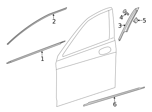 Exterior Trim - Front Door for 2020 Mercedes-Benz S63 AMG #0