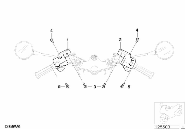 61317709719 - : Combin.Switch Lft Windshield/Cruise Center for BMW-Motorrad Image