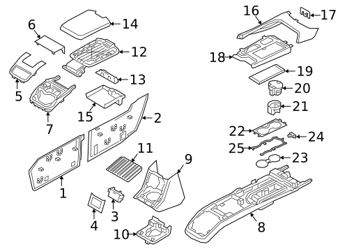 Front Console for 2019 Volvo S90 #1