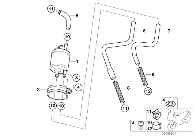 13537659966 - : Inlet Fuel Hose for BMW-Motorrad Image