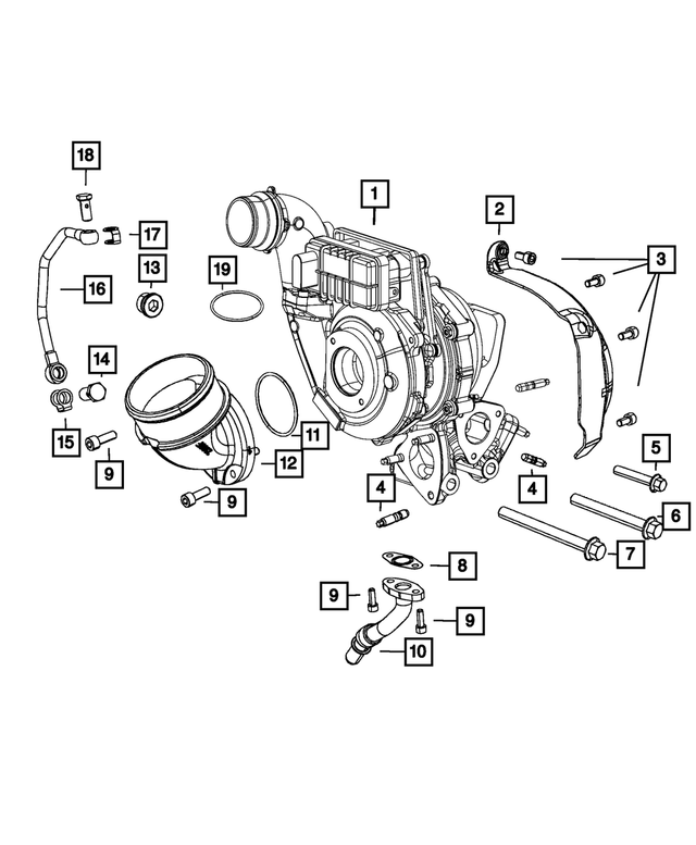« R8211213AD – 3.0L Turbo Diesel; Engine : Turbocompresseur, Refabriqué pour Mopar Image »