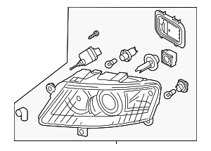 4F0941029ER - : Composite Headlamp for Audi: A6, A6 Quattro, S6 Image