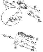 68068675AA - Front Suspension &amp; Drive: Front Drive Shaft, Right for Mopar Image image