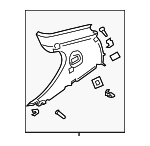 9828672871E0 - Body: Quarter Trim Panel for Porsche: 718 Cayman, Cayman Image