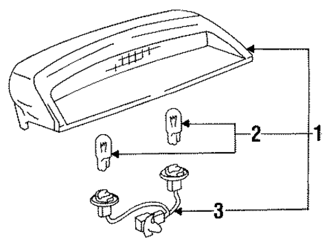 High Mounted Stop Lamp for 1992 Lexus ES300 #0