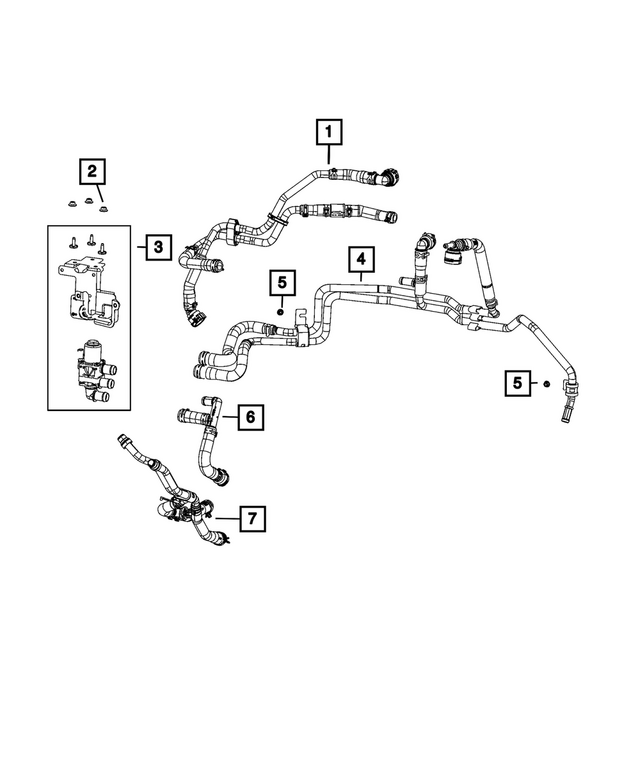 68416932AB - Air Conditioners and Heaters: Heater Supply Hose And Tube for Mopar Image image