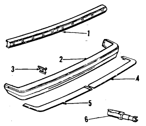 Rear Bumper for 1985 Volkswagen Quantum #0