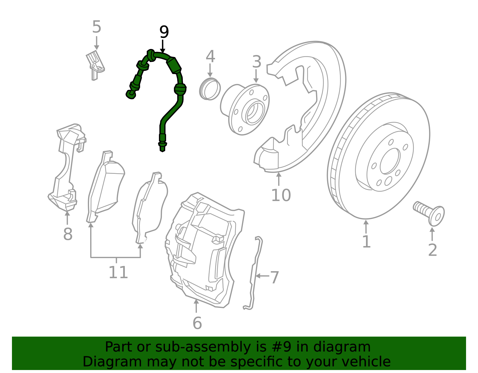 2007-2018 Volvo Brake Hose 32246101 | TascaParts.com