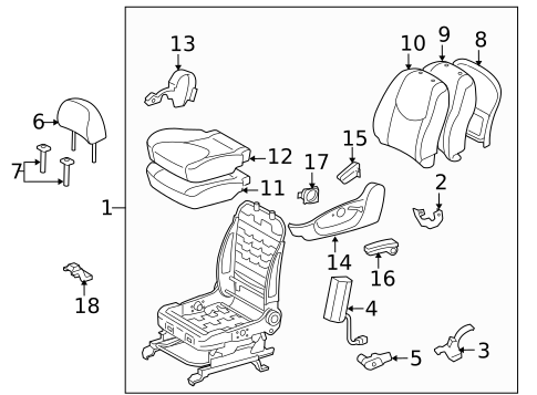 Front Seat Components for 2007 Toyota RAV4 #2