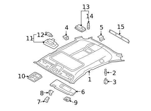 Interior Trim - Roof for 2011 BMW X6 #0