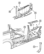 ZR41DX9AE - Interior Trim: Cowl Side Trim Panel, Left for Mopar Image