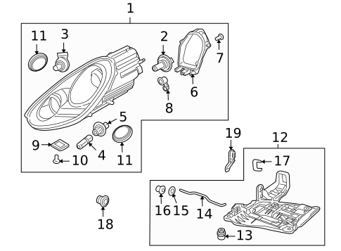 Bulbs - Chassis for 2012 Porsche Boxster #0