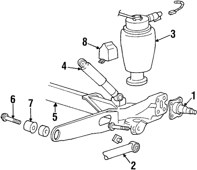 3U2Z5580GA - : Air Suspension Spring for Ford Image