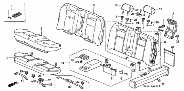 Rear Seat for 2002 Acura RL #0