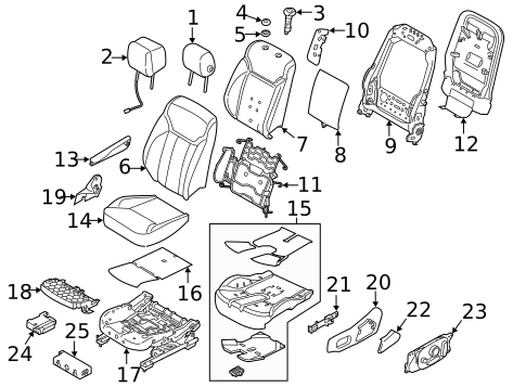Driver Seat Components for 2019 Land Rover Range Rover Velar #6