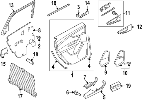 Interior Trim - Rear Door for 2025 Audi Q7 #0