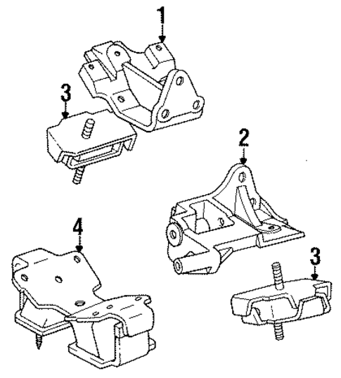 Engine & Trans Mounting for 1991 Toyota Land Cruiser #0
