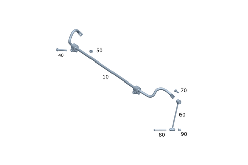 Rear Torsion Bar for 1999 Mercedes-Benz E300 #0