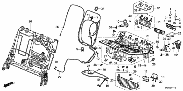 Rear Seat Components (L.) for 2016 Honda Odyssey #0